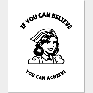 You Can Achieve - Medical Student In Medschool Funny Gift For Nurse & Doctor Medicine Posters and Art